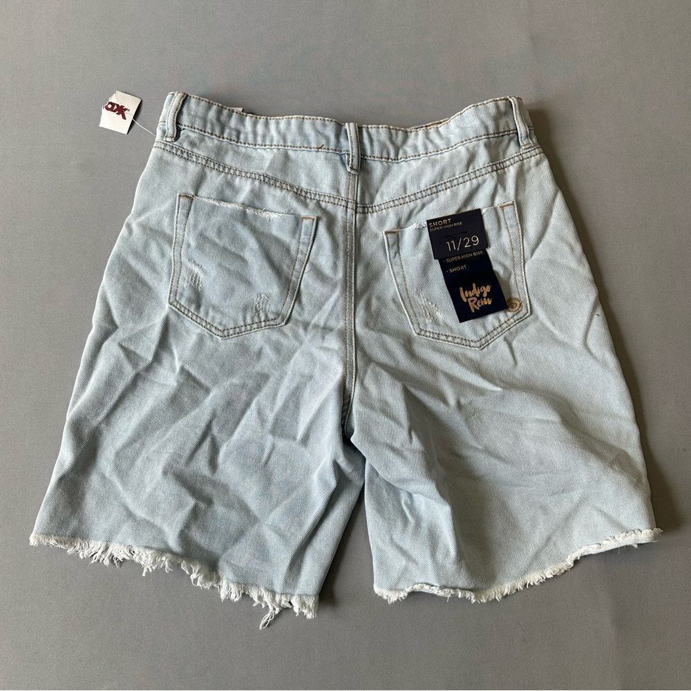 🎉5 for $45🎉 NWT Indigo Rein Shirts Denim Women Size 11/29 Blue Distressed - Picture 10 of 10